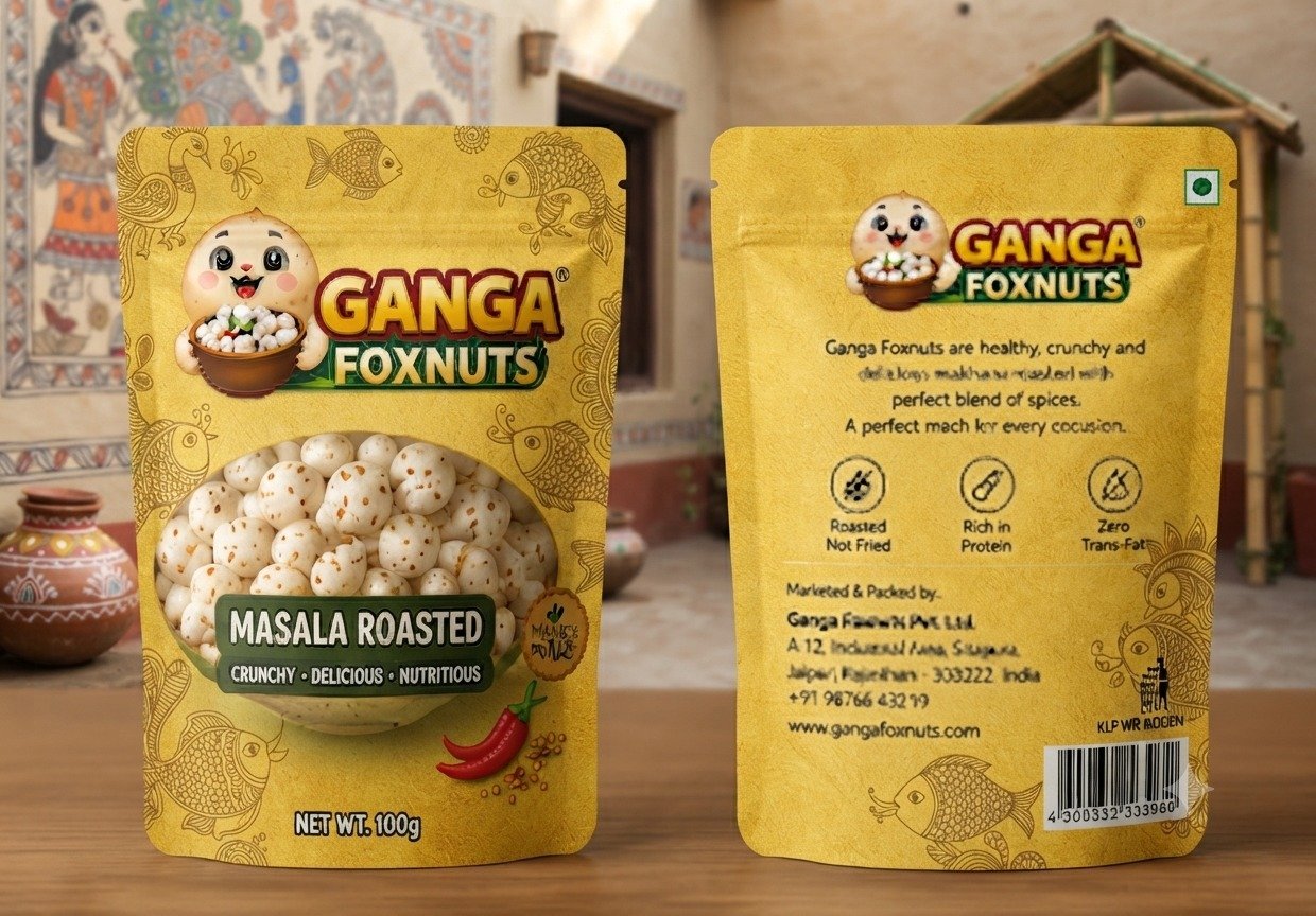 Ganga Foxnuts Masala Roasted makhana pack